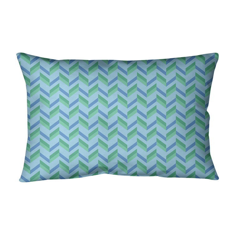 Latitude Run® Avicia Chevrons Indoor/Outdoor Chevron Lumbar Pillow
